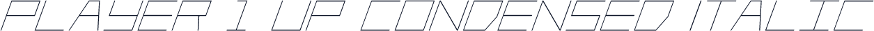 Player 1 Up Condensed Italic