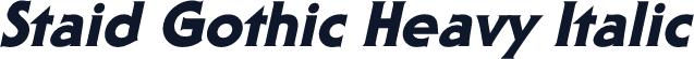 Staid Gothic Heavy Italic