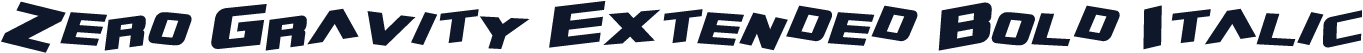 Zero Gravity Extended Bold Italic