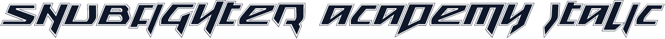 Snubfighter Academy Italic