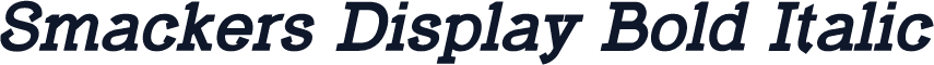 Smackers Display Bold Italic