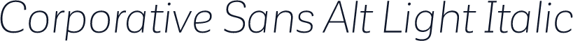Corporative Sans Alt Light Italic