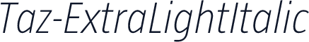 Taz-ExtraLightItalic