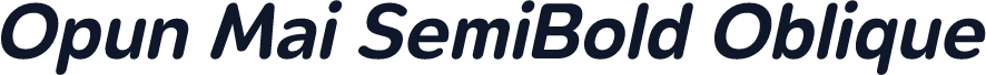 Opun Mai SemiBold Oblique