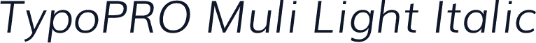 TypoPRO Muli Light Italic