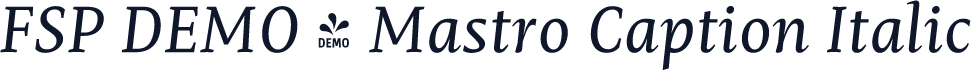 FSP DEMO - Mastro Caption Italic