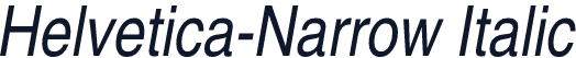 Helvetica-Narrow Italic