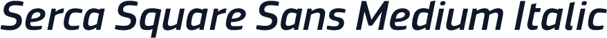 Serca Square Sans Medium Italic