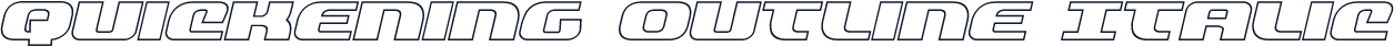 Quickening Outline Italic