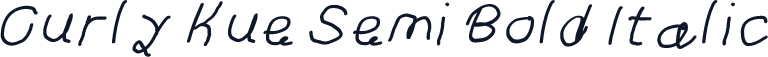 Curly Kue Semi Bold Italic