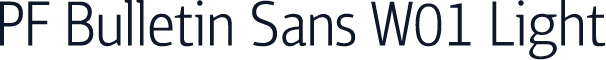 PF Bulletin Sans W01 Light