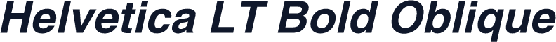 Helvetica LT Bold Oblique