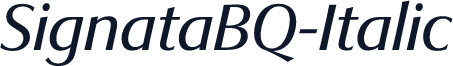 SignataBQ-Italic