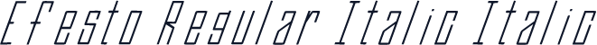 Efesto Regular Italic Italic