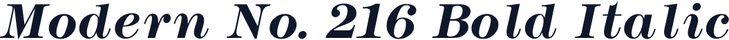 Modern No. 216 Bold Italic