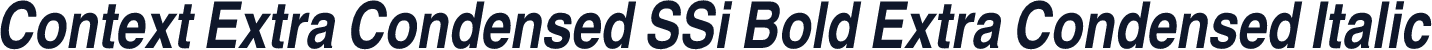 Context Extra Condensed SSi Bold Extra Condensed Italic