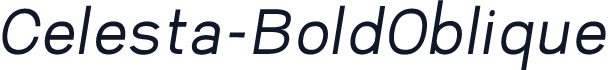Celesta-BoldOblique