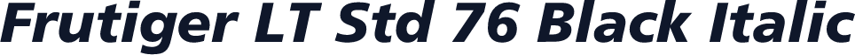 Frutiger LT Std 76 Black Italic