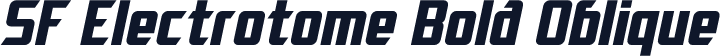 SF Electrotome Bold Oblique