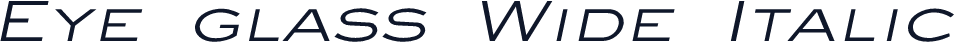 Eye glass Wide Italic