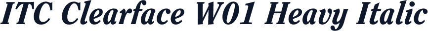 ITC Clearface W01 Heavy Italic