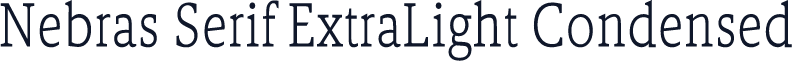 Nebras Serif ExtraLight Condensed