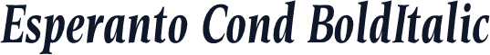 Esperanto Cond BoldItalic