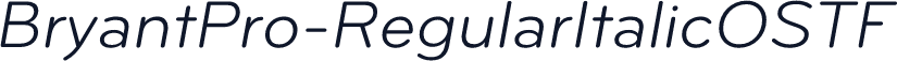BryantPro-RegularItalicOSTF