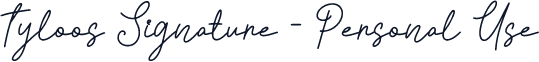 Tyloos Signature - Personal Use