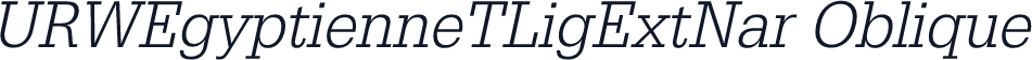 URWEgyptienneTLigExtNar Oblique