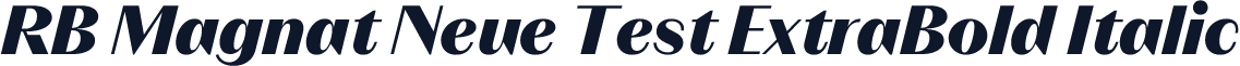 RB Magnat Neue Test ExtraBold Italic