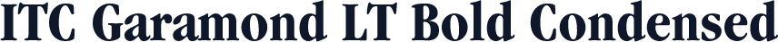ITC Garamond LT Bold Condensed