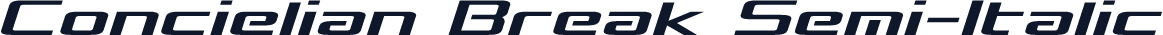 Concielian Break Semi-Italic