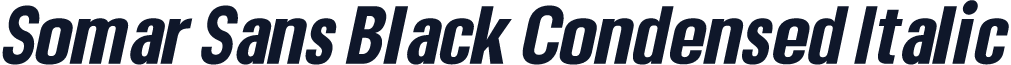 Somar Sans Black Condensed Italic