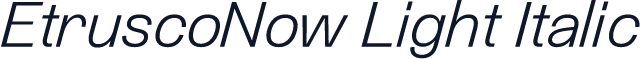 EtruscoNow Light Italic