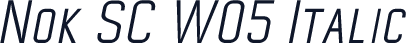 Nok SC W05 Italic