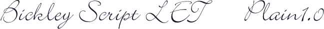 Bickley Script LET      Plain1.0