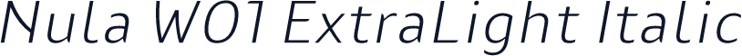 Nula W01 ExtraLight Italic