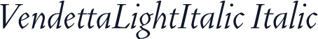 VendettaLightItalic Italic