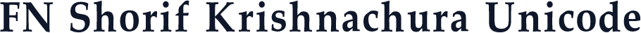 FN Shorif Krishnachura Unicode