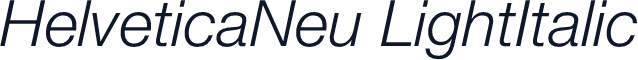 HelveticaNeu LightItalic