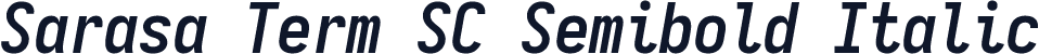 Sarasa Term SC Semibold Italic