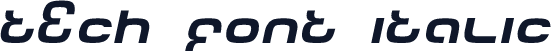 Tech Font Italic
