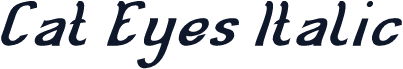 Cat Eyes Italic