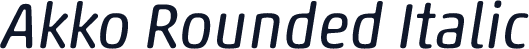 Akko Rounded Italic