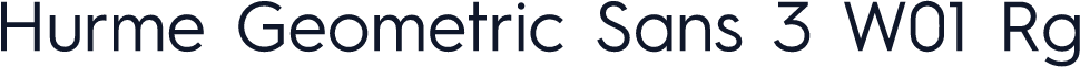 Hurme Geometric Sans 3 W01 Rg
