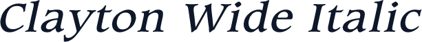 Clayton Wide Italic