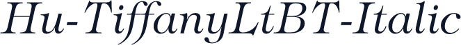Hu-TiffanyLtBT-Italic