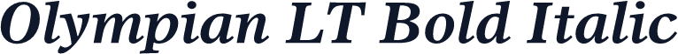 Olympian LT Bold Italic