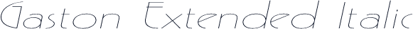 Gaston Extended Italic